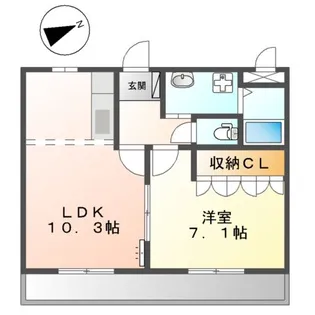 グリーンアヴェニュー【3階】の間取り