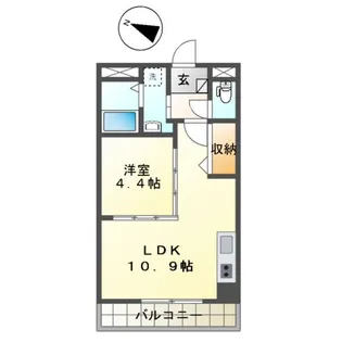 ピュアガーデン美穂【1階】の間取り