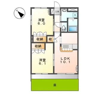 ガーデンヒルズNAKAYAMA壱番館【1階】の間取り