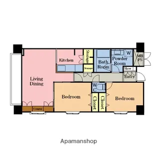 東川口ガーデンプラザ八番館【5階】の間取り