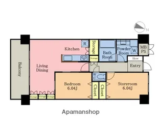 東川口ガーデンプラザ八番館【403号室】の間取り