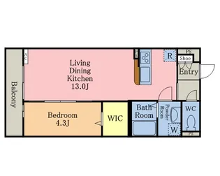 リブリ・美園【1階】の間取り
