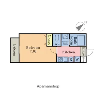 サニーフラット浦和美園【101号室】の間取り