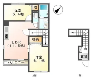 レーベン・ハイム美園5【2階】の間取り