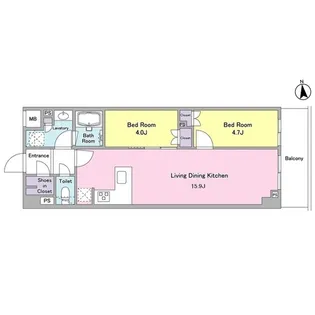 TSレジデンス東川口【5階】の間取り
