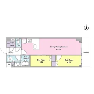 TSレジデンス東川口【7階】の間取り