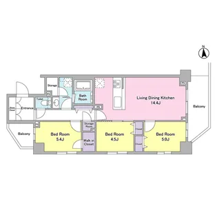 TSレジデンス東川口【7階】の間取り