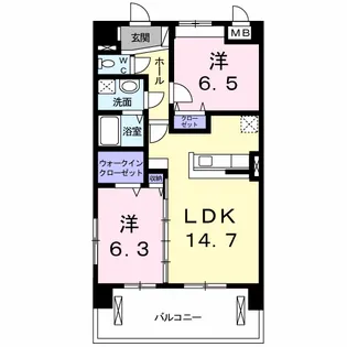 ティエラ フェリス【4階】の間取り