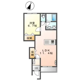FOREST GREEN【1階】の間取り