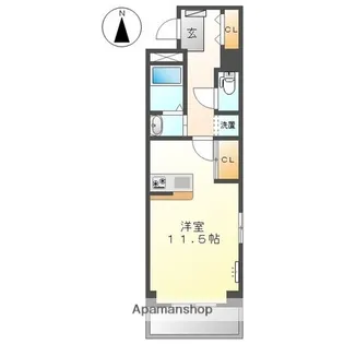 BLANCLEYSIN【3階】の間取り