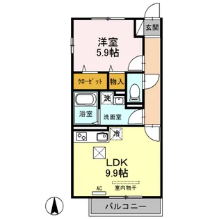 グランド・キャッスル【1階】の間取り