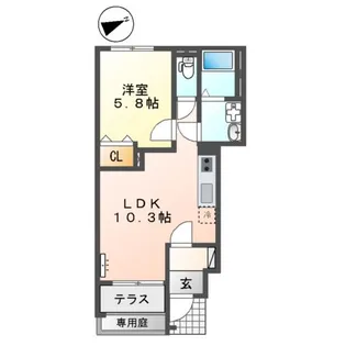 ロイヤルヒルズ【1階】の間取り