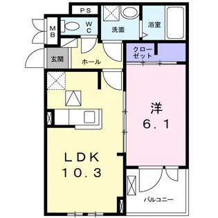 コモディ モンテⅡ【1階】の間取り