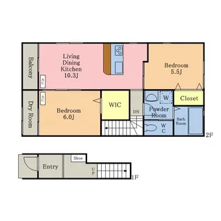 FELICE(フェリーチェ)【2階】の間取り