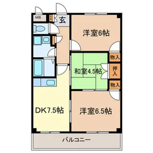 アメジスト東川口【3階】の間取り
