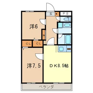 ソレアード【1階】の間取り