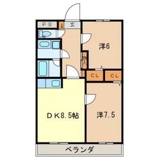 ソレアード【4階】の間取り