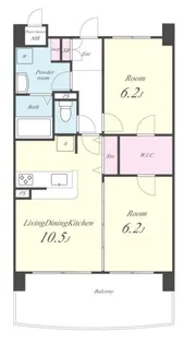 カーサ・ヴェルデ【5階】の間取り