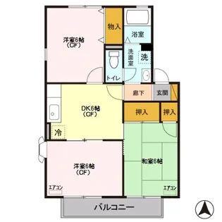 エステートU Ⅱ【2階】の間取り
