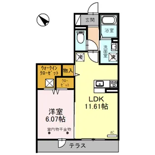 レスティングスウェル浦和【1階】の間取り
