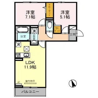 オーチャードヒル 四番館【3階】の間取り