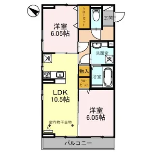 ノーブル浦和美園【2階】の間取り