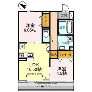 ノーブル浦和美園【3階】の間取り