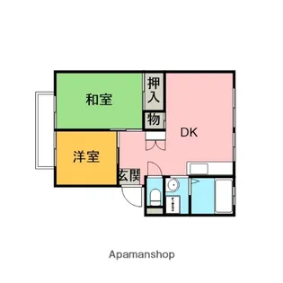 第二戸張ハイツ【2階】の間取り