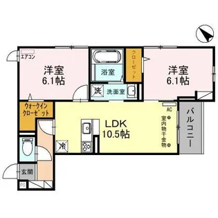 フォンテーヌ A【3階】の間取り