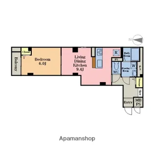 カーサスミレ トレス【1階】の間取り