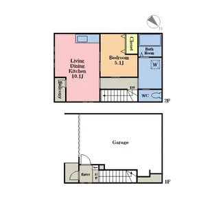 いえガレージ【1階】の間取り
