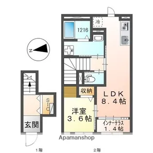 レーヴ【2階】の間取り