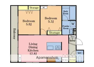 アスピシャス【2階】の間取り