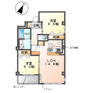 ベリッシマ【1階】の間取り