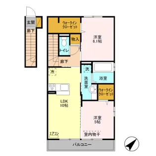 ERBENHEIM(エルベンハイム) Ⅴ【2階】の間取り