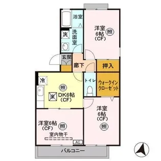 ジュネス【1階】の間取り