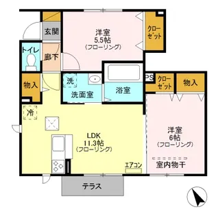 HANA【1階】の間取り