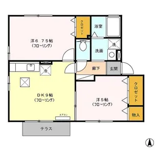 フィオーレ 壱番館【1階】の間取り