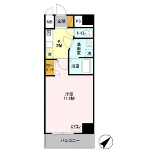 キャメロット新越谷【9階】の間取り