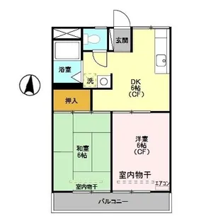 リバーサイド B【2階】の間取り