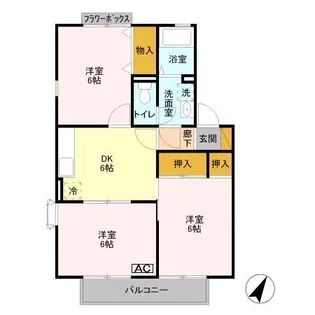 ヴァンベール東川口 V【1階】の間取り