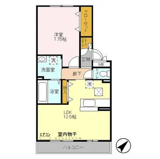 リビングタウン北越谷 B【1階】の間取り