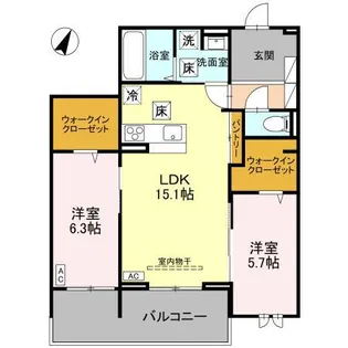 センカIII【1階】の間取り