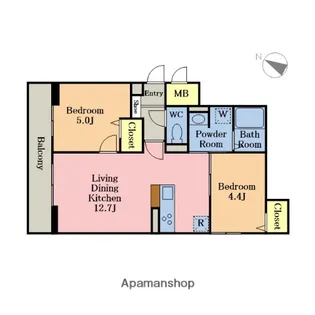 NOBLE VILLA TOZUKA【2階】の間取り