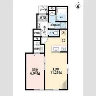 リーブルファイン緑区中野田【1階】の間取り
