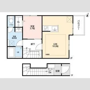 リーブルファイン草加新栄【2階】の間取り
