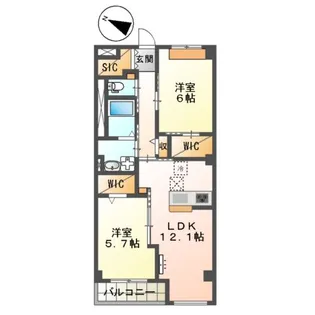 EAST WISTERIAⅠ【1階】の間取り