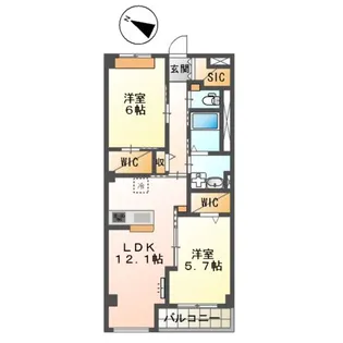 EAST WISTERIAⅠ【3階】の間取り
