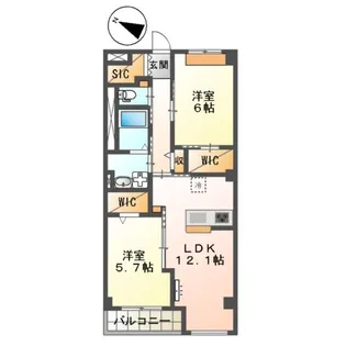 EAST WISTERIAⅠ(イースト ウィステリアワン)【3階】の間取り