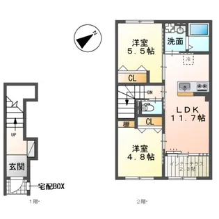 あんず【2階】の間取り
